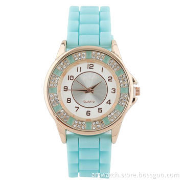 Silicone Analog Watch, Plastic Case with Silicone Band, Japan Quartz Movement, Colorful BandNew